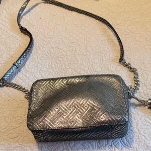 Silver Crossbody Bag